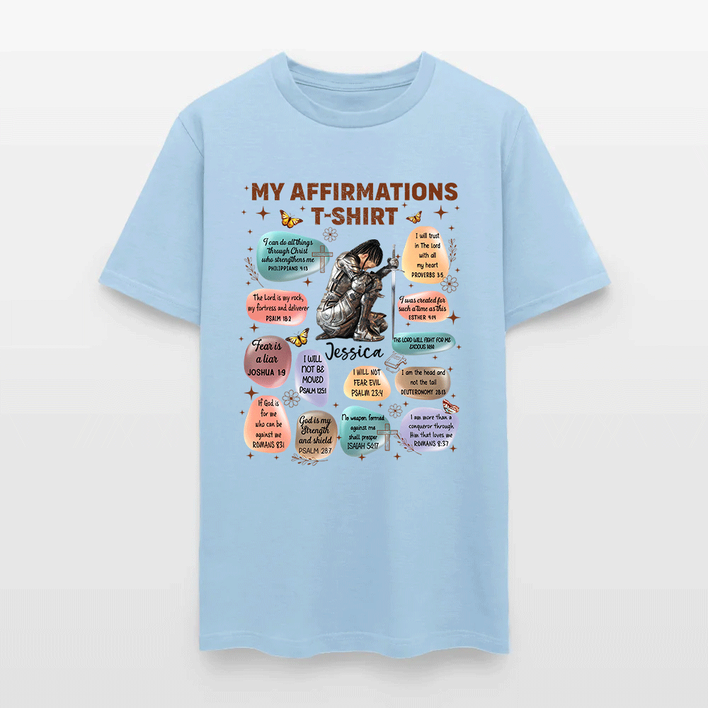 Personalized Warrior of God Bible Verse Affirmation I Can Do All Things Through Christ T-Shirt