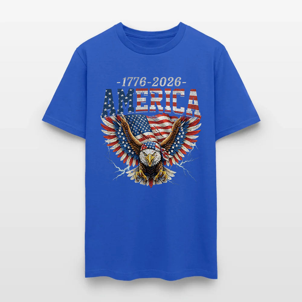 America 250th Anniversary Eagle and American Flag Patriotic T-Shirt
