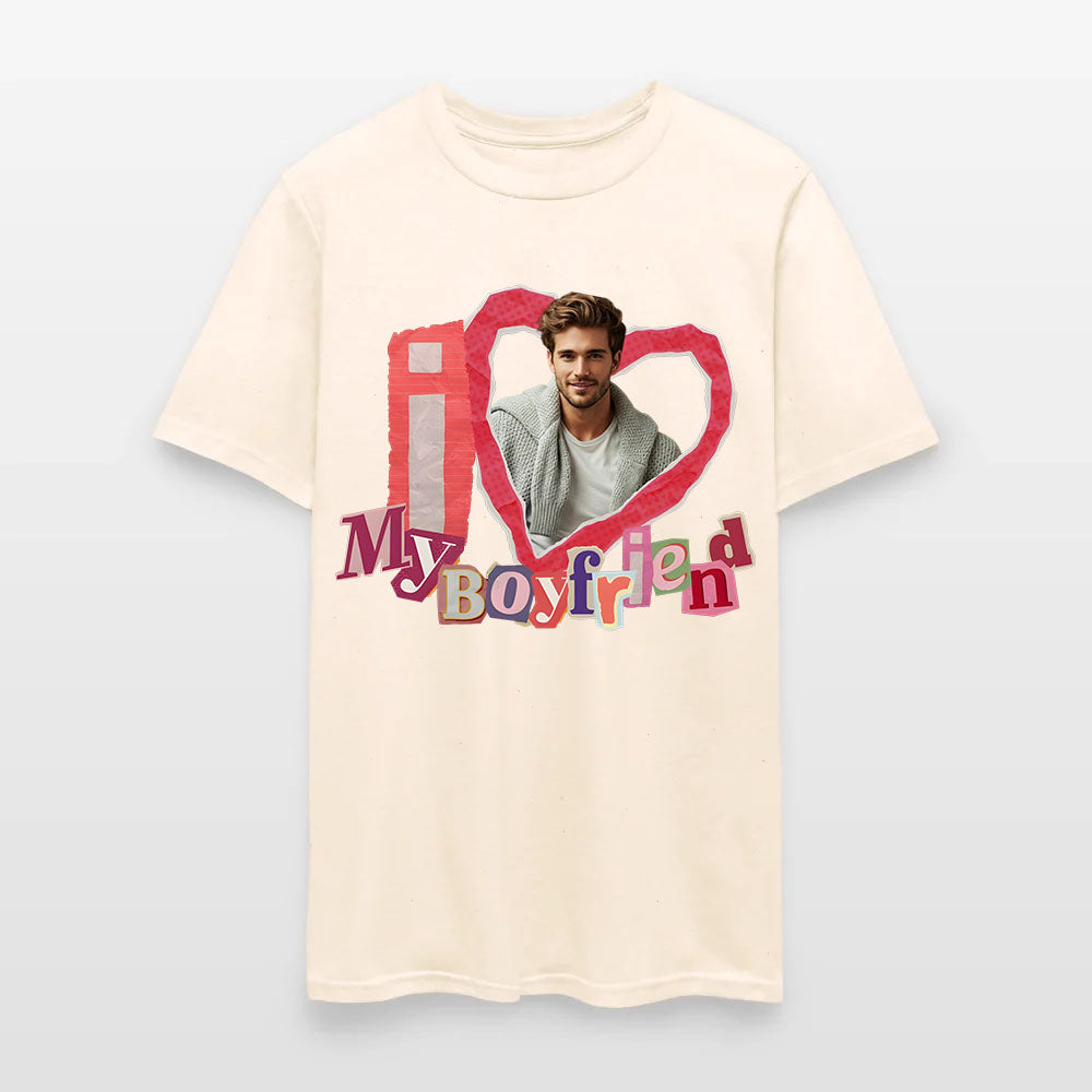 Personalized Photo I Love My Boyfriend T-Shirt