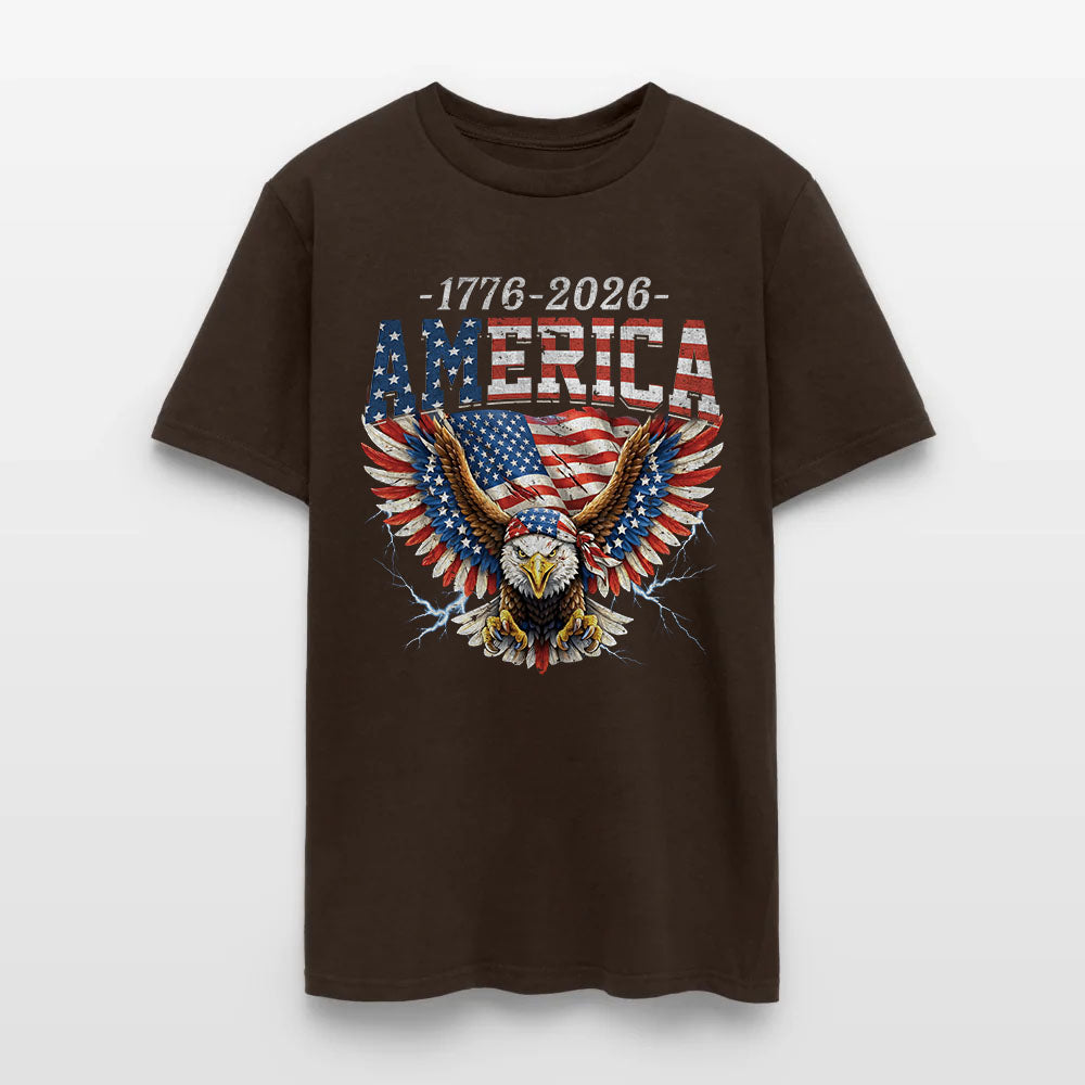 America 250th Anniversary Eagle and American Flag Patriotic T-Shirt