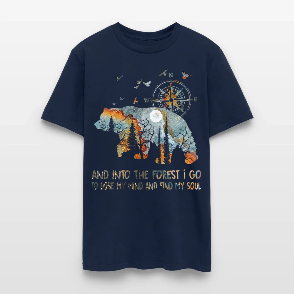 Bear Camping And Into The Forest I Go To Lose My Mind T-Shirt