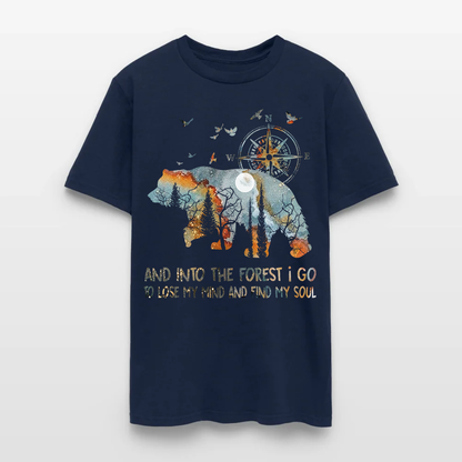Bear Camping And Into The Forest I Go To Lose My Mind T-Shirt