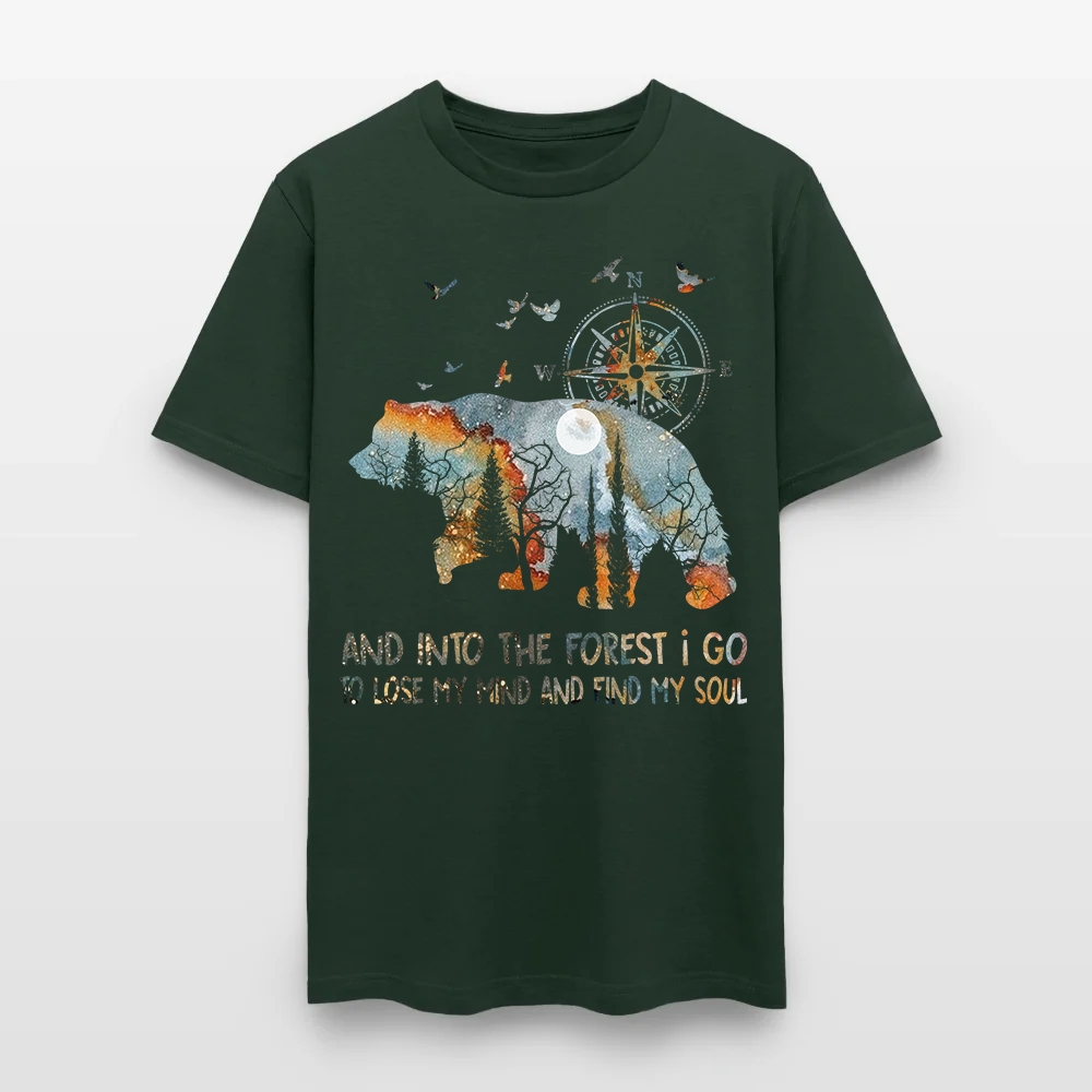 Bear Camping And Into The Forest I Go To Lose My Mind T-Shirt