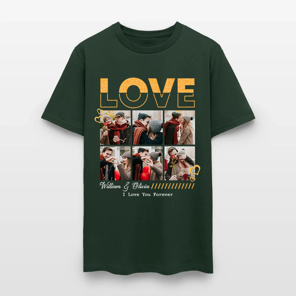 Personalized Couple Photo Love Be My Valentine T-Shirt
