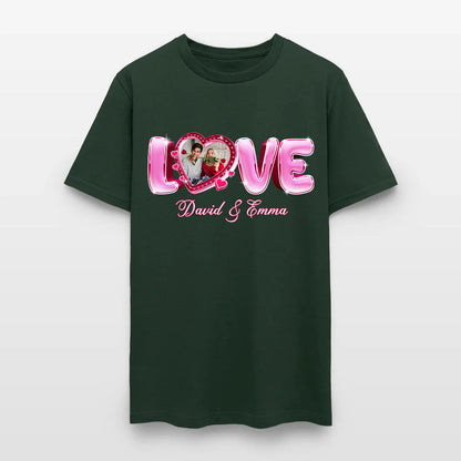 Personalized Couple Photo Valentine’s Day Love T-Shirt