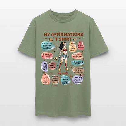 Personalized Wonder Woman Warrior of God Bible Verse Affirmation I Can Do All Things Through Christ T-Shirt