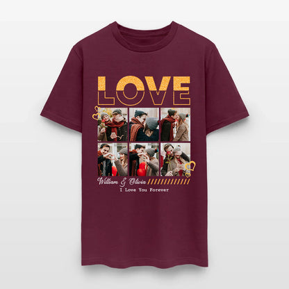 Personalized Couple Photo Love Be My Valentine T-Shirt