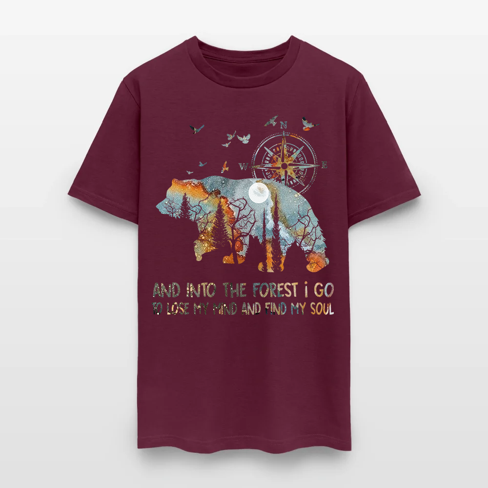 Bear Camping And Into The Forest I Go To Lose My Mind T-Shirt