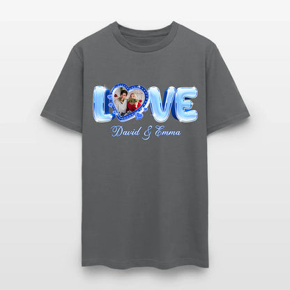 Personalized Couple Photo Valentine’s Day Love T-Shirt