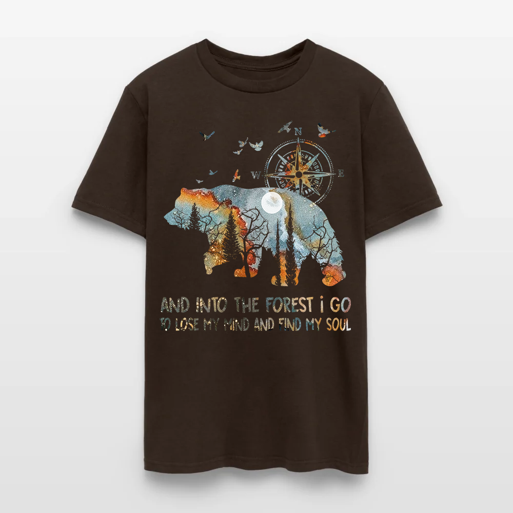 Bear Camping And Into The Forest I Go To Lose My Mind T-Shirt