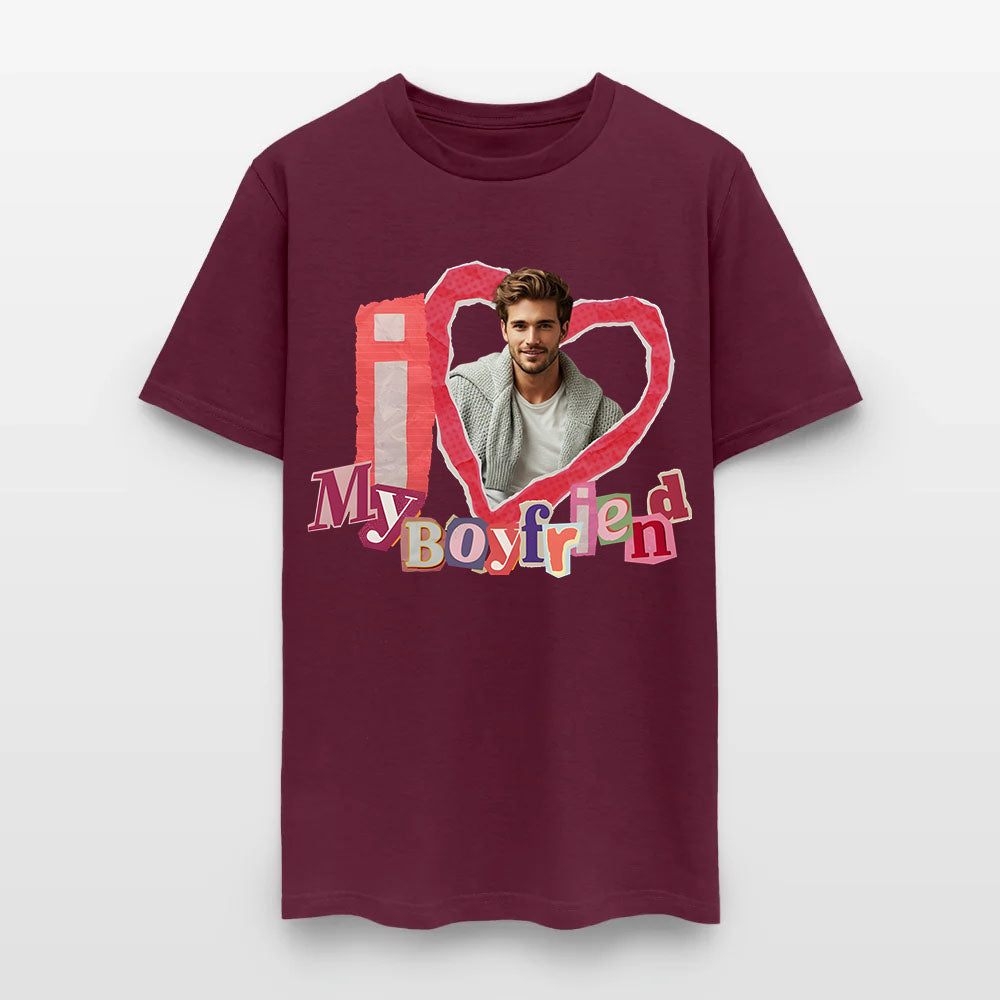 Personalized Photo I Love My Boyfriend T-Shirt