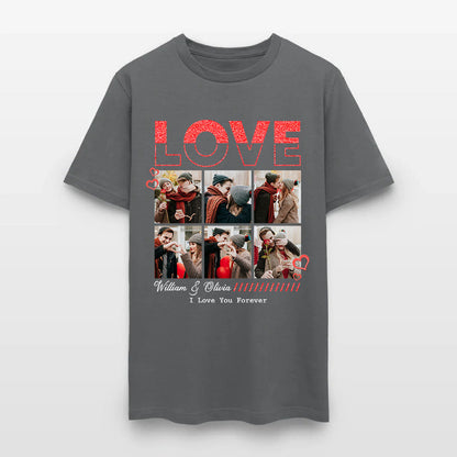 Personalized Couple Photo Love Be My Valentine T-Shirt