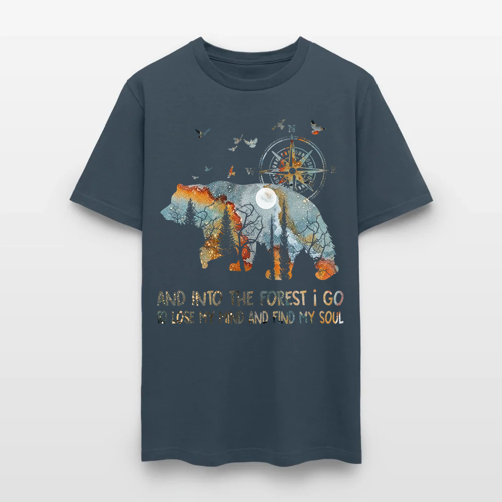 Bear Camping And Into The Forest I Go To Lose My Mind T-Shirt