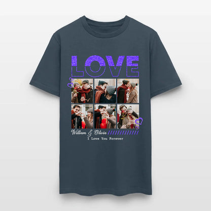 Personalized Couple Photo Love Be My Valentine T-Shirt