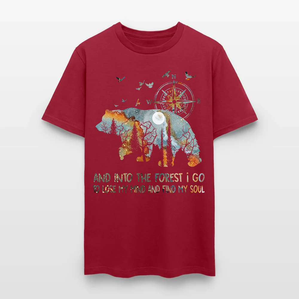 Bear Camping And Into The Forest I Go To Lose My Mind T-Shirt