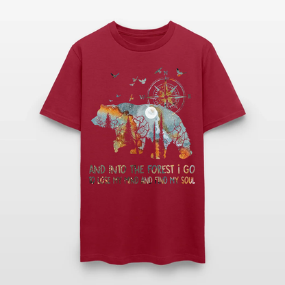 Bear Camping And Into The Forest I Go To Lose My Mind T-Shirt
