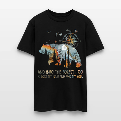 Bear Camping And Into The Forest I Go To Lose My Mind T-Shirt