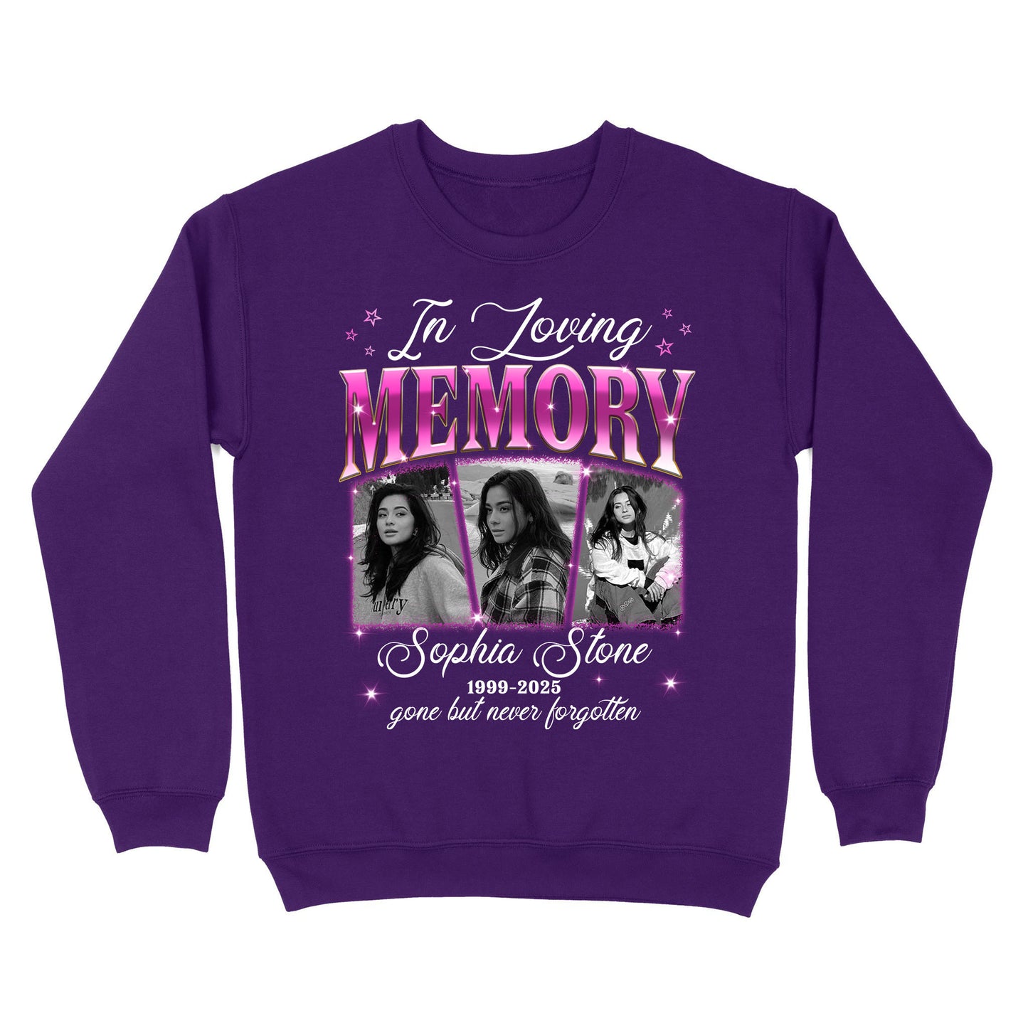 Personalized Photo Memorial In Loving Memory Sympathy Gift Loss Of Loved One Sweatshirt