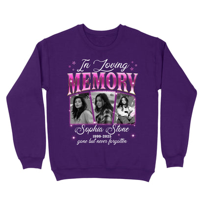 Personalized Photo Memorial In Loving Memory Sympathy Gift Loss Of Loved One Sweatshirt