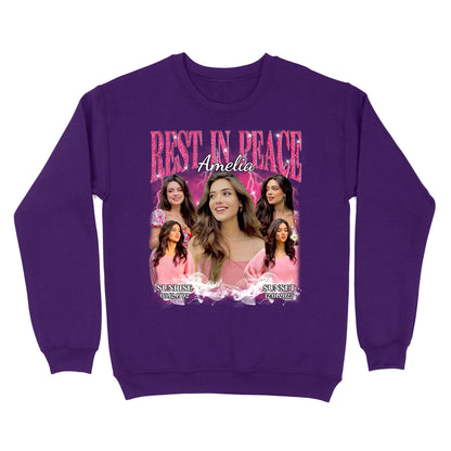 Personalized Photo Memorial Rest In Peace Sympathy Gift Loss Of Loved One Sweatshirt