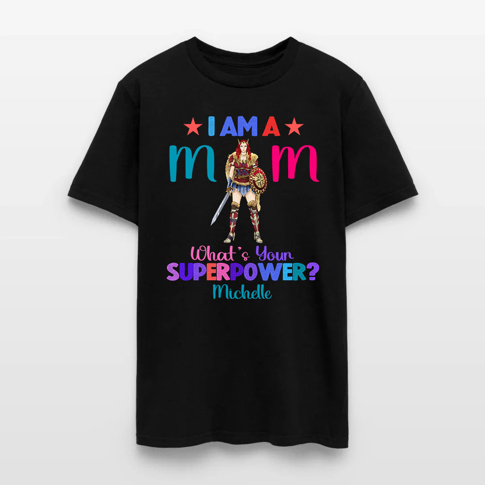 Personalized Wonder Woman Warrior I Am A Mom What's Your Superpower T-Shirt