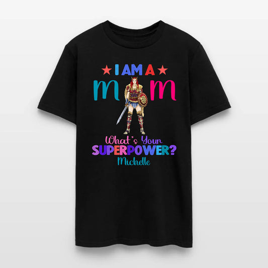 Personalized Wonder Woman Warrior I Am A Mom What's Your Superpower T-Shirt