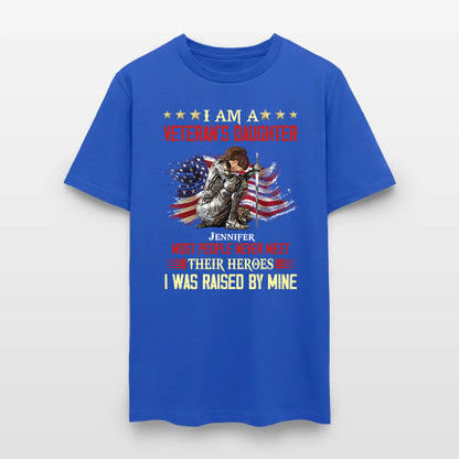 Personalized Woman Warrior Of God I Am A Veteran's Daughter T-Shirt