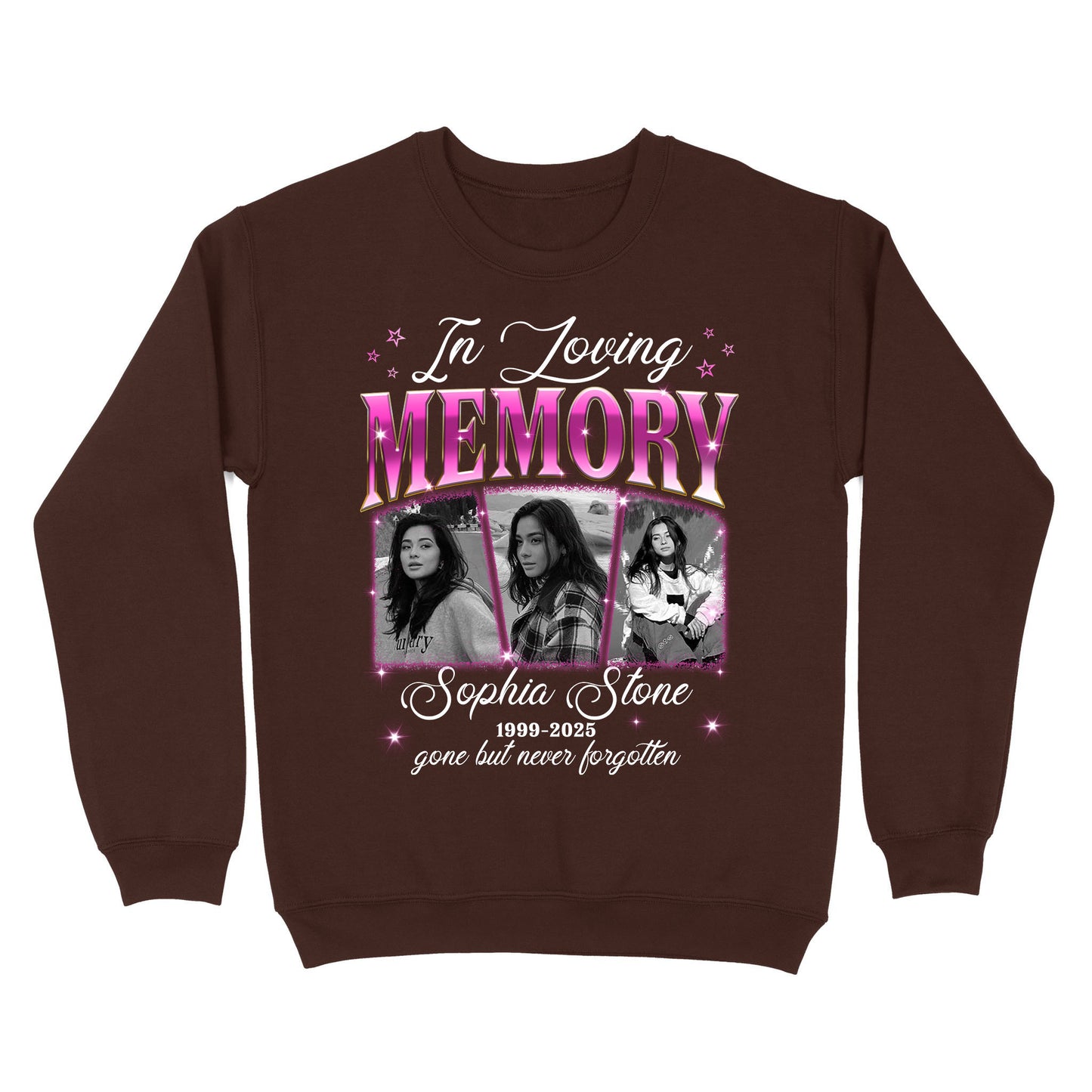 Personalized Photo Memorial In Loving Memory Sympathy Gift Loss Of Loved One Sweatshirt