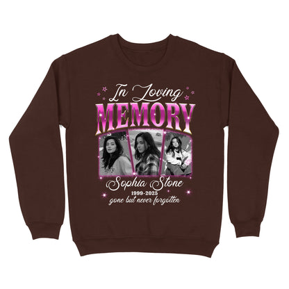 Personalized Photo Memorial In Loving Memory Sympathy Gift Loss Of Loved One Sweatshirt