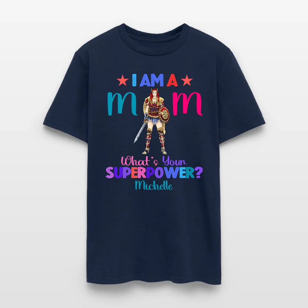 Personalized Wonder Woman Warrior I Am A Mom What's Your Superpower T-Shirt