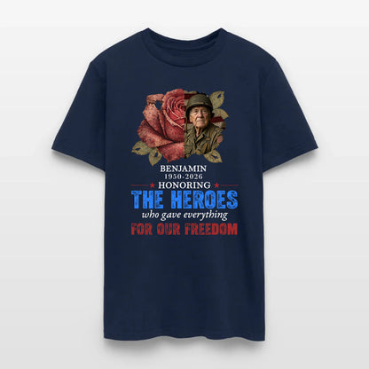 Personalized Photo Veteran Memorial Honoring The Heroes Who Gave Everything For Our Freedom T-Shirt