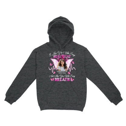 Personalized Photo Memorial I Love You With Every Heartbeat Hoodie