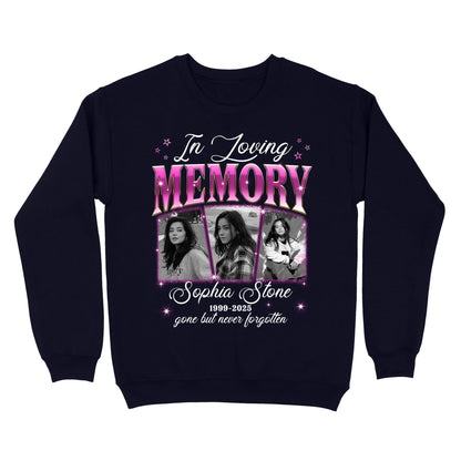 Personalized Photo Memorial In Loving Memory Sympathy Gift Loss Of Loved One Sweatshirt