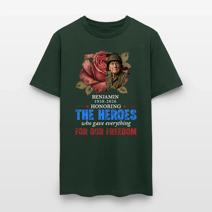 Personalized Photo Veteran Memorial Honoring The Heroes Who Gave Everything For Our Freedom T-Shirt