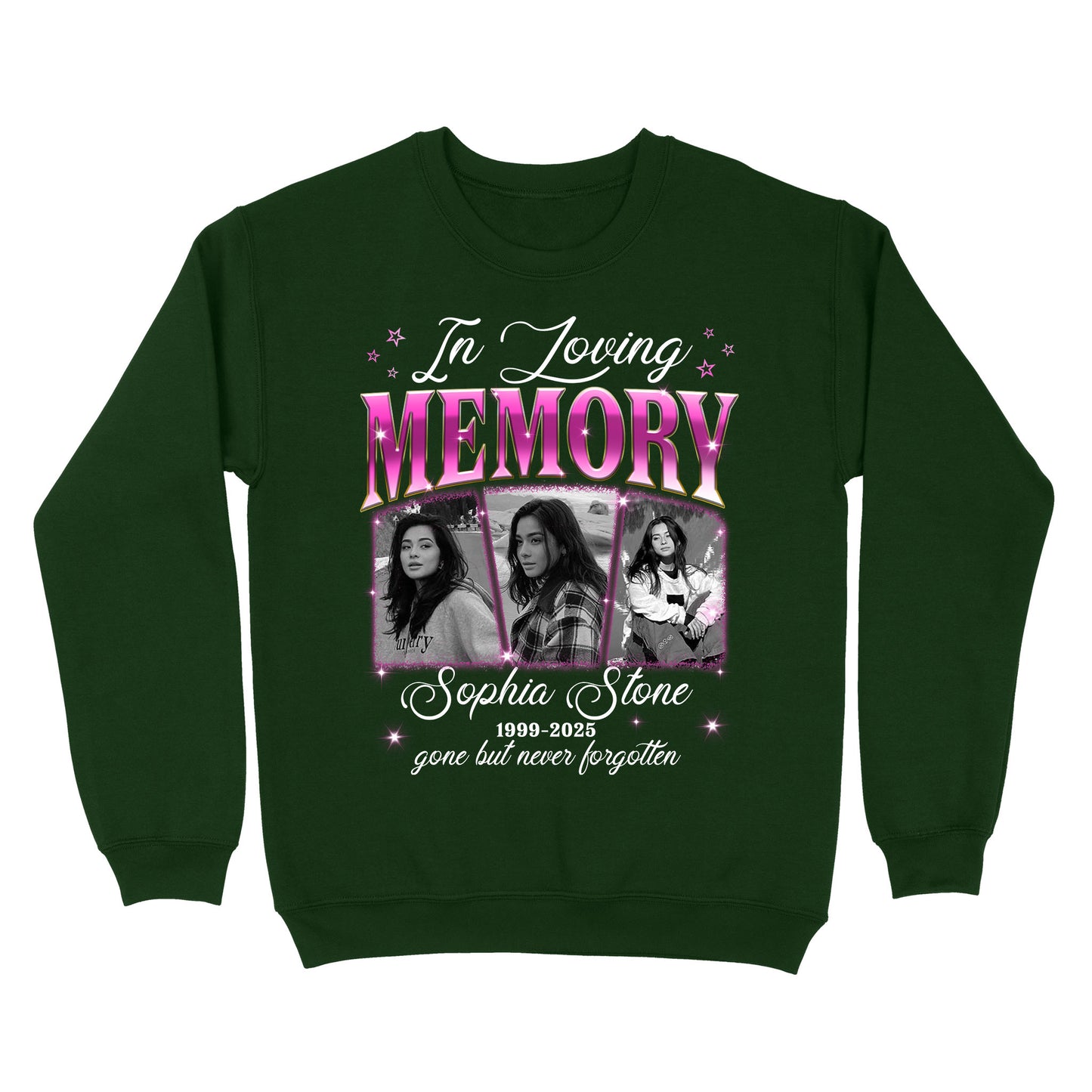 Personalized Photo Memorial In Loving Memory Sympathy Gift Loss Of Loved One Sweatshirt