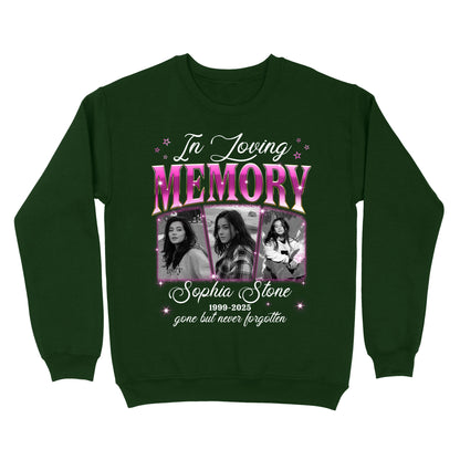 Personalized Photo Memorial In Loving Memory Sympathy Gift Loss Of Loved One Sweatshirt