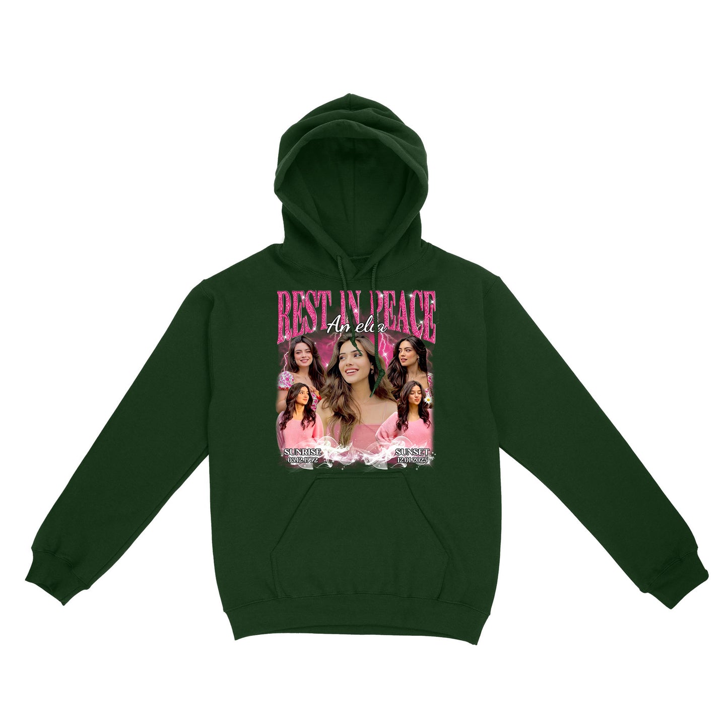 Personalized Photo Memorial Rest In Peace Sympathy Gift Loss Of Loved One Hoodie
