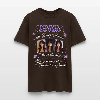 Personalized Photo Memorial Forever Remembered In Loving Memory T-Shirt