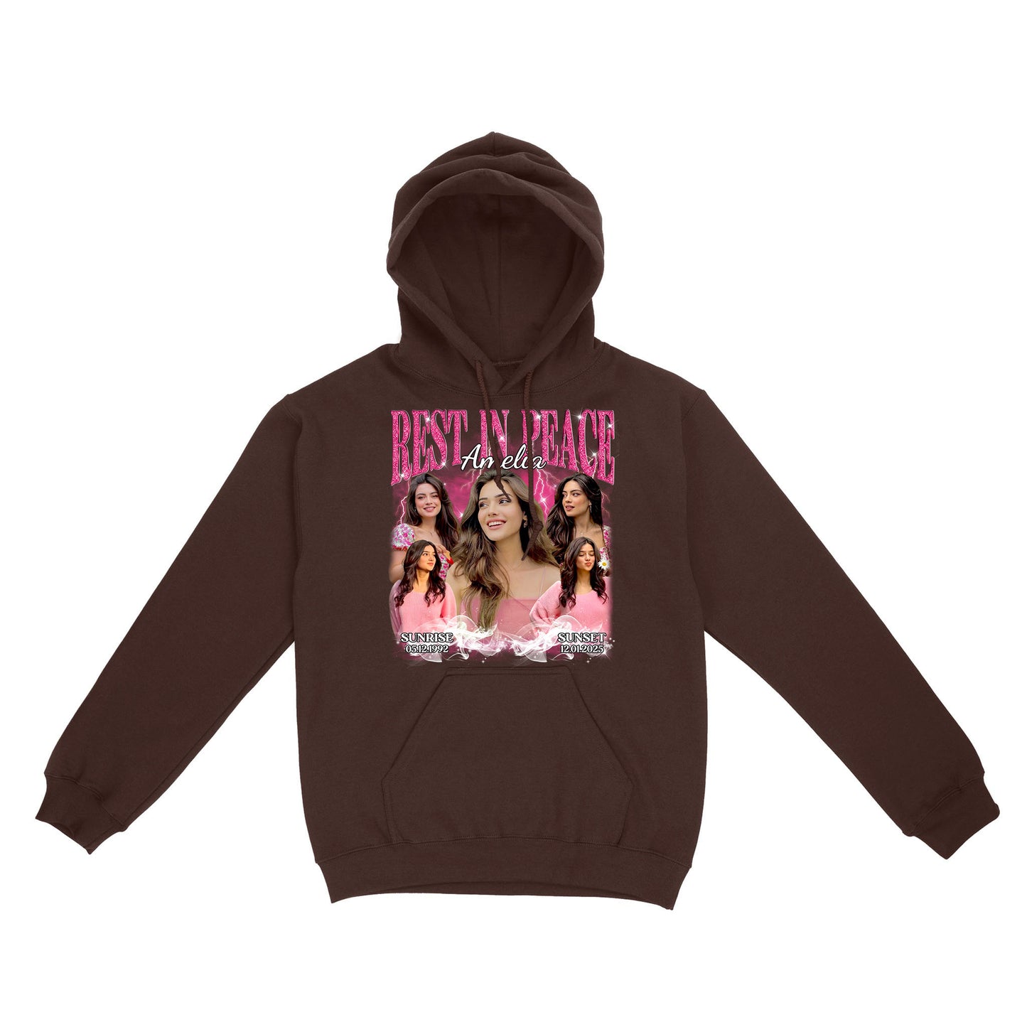 Personalized Photo Memorial Rest In Peace Sympathy Gift Loss Of Loved One Hoodie