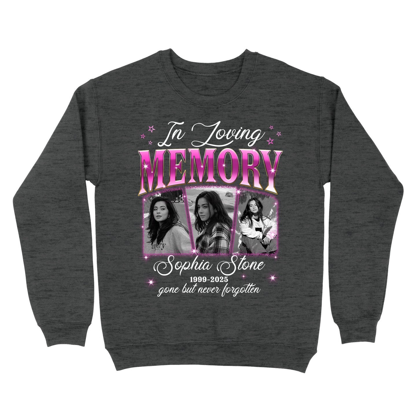 Personalized Photo Memorial In Loving Memory Sympathy Gift Loss Of Loved One Sweatshirt