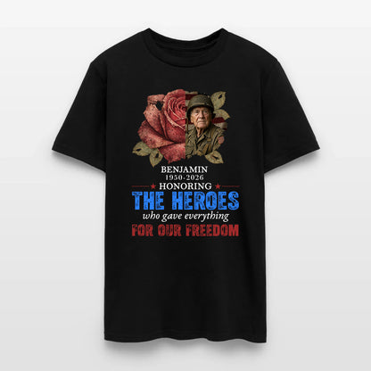 Personalized Photo Veteran Memorial Honoring The Heroes Who Gave Everything For Our Freedom T-Shirt