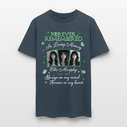 Personalized Photo Memorial Forever Remembered In Loving Memory T-Shirt