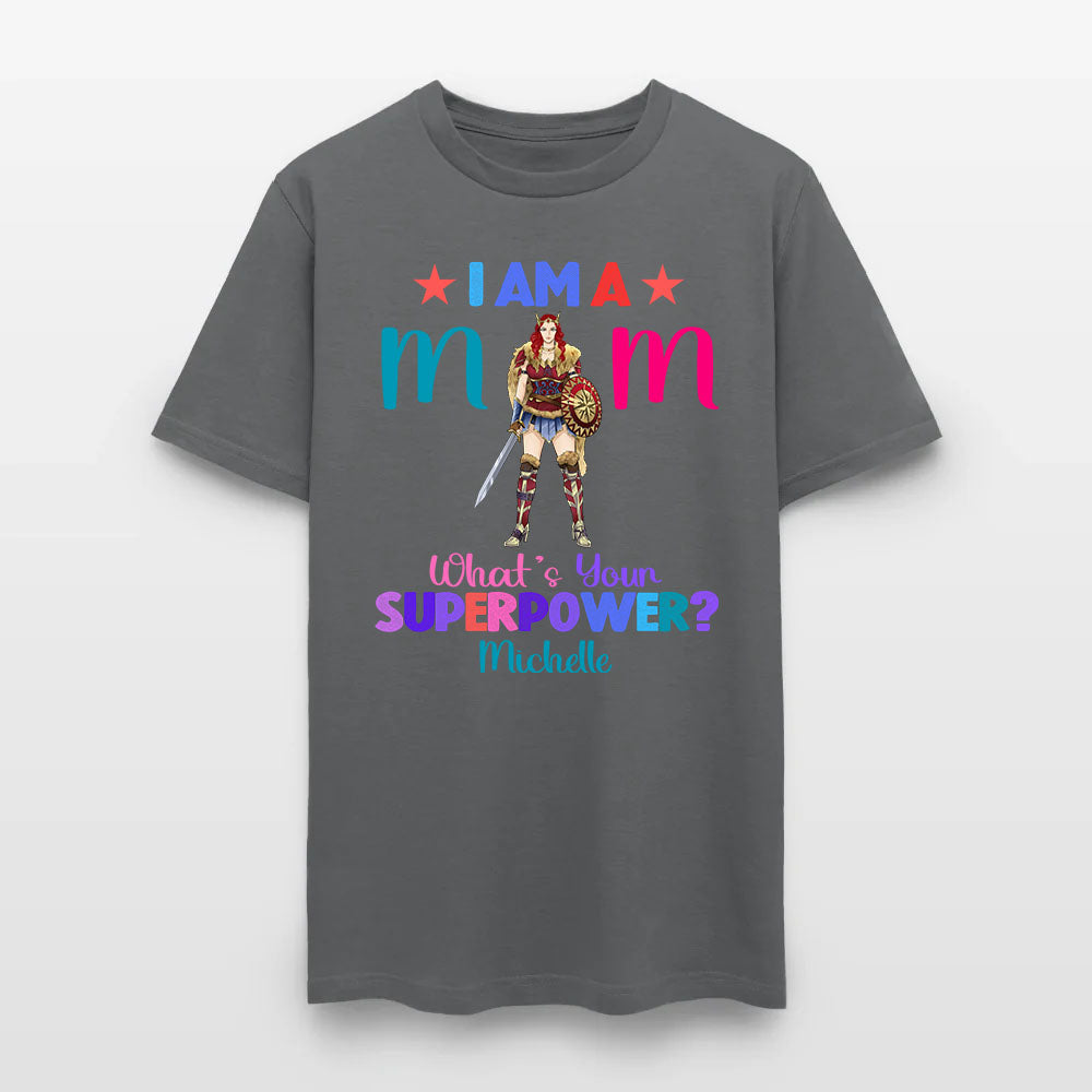 Personalized Wonder Woman Warrior I Am A Mom What's Your Superpower T-Shirt