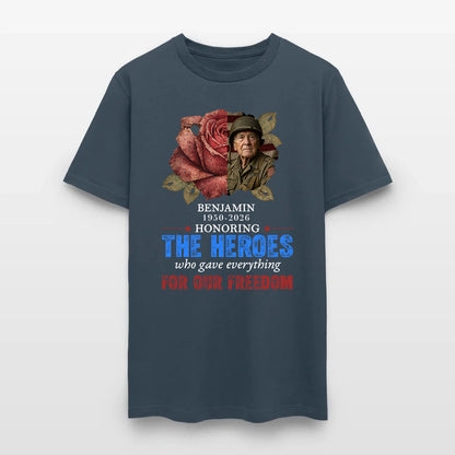 Personalized Photo Veteran Memorial Honoring The Heroes Who Gave Everything For Our Freedom T-Shirt