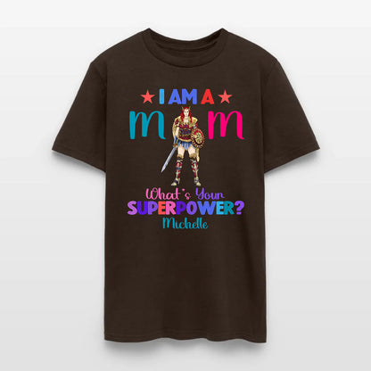 Personalized Wonder Woman Warrior I Am A Mom What's Your Superpower T-Shirt