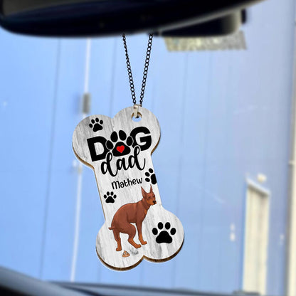 Personalized Funny Dog Poop Funny Hanging Christmas Car Ornament Wooden