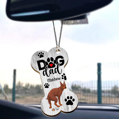 Personalized Funny Dog Poop Funny Hanging Christmas Car Ornament Wooden