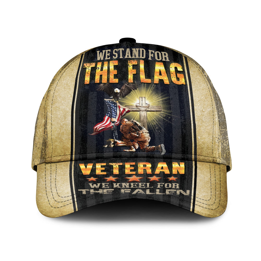 We Stand For The Flag We Kneel For The Fallen Over Print Classic Cap
