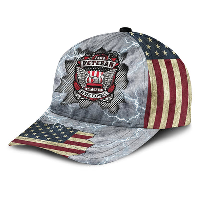 I Am A Veteran And My Oath Never Expires Over Print Classic Cap