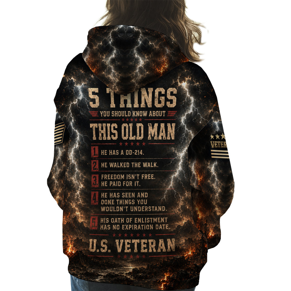 5 Things You Should Know About This Old Man U.S. Veteran 3D All Over Print T-Shirt And Hoodie